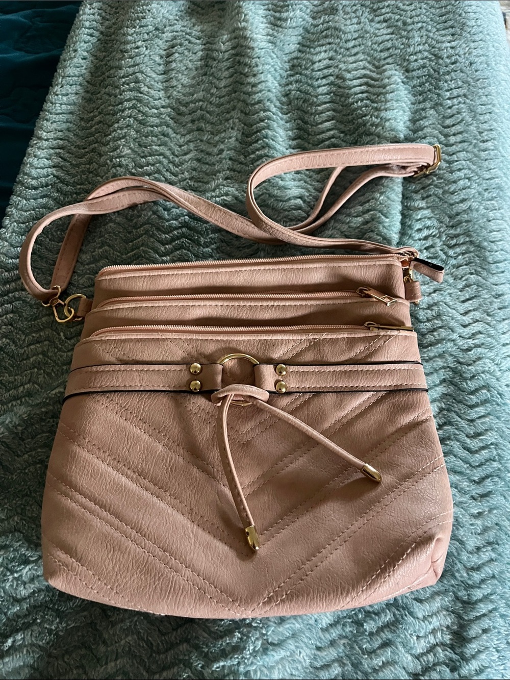 Blush Pink Crossbody Bag - Elegant Everyday Shoulder Bag ivy London brand